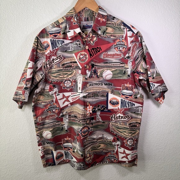 reyn spooner Other - Vintage Reyn Spooner Houston‎ Astros National League MLB Button Up | Size Medium